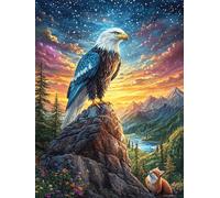 Aigle Royal dans la forêt Magique Puzzles 300 Pièces pour Adultes Vision 3D Moderne Educa Divertissement Créatif Famille Jeu De Réflexion Décoration Intérieure 300 PCS