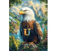 Aigle Royal dans Le Jardin 1000 Pieces Casse-tête Adolescent en Carton Épais Haute Densité Contes de fées fantastiques d'animaux Sauvages Difficulté Moyenne Activité Éducative Passe-Temps Cadeau Noë