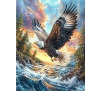 Aigle Royal dans l'eau 1000 Pièces Puzzle Créatif en Carton Rigide sans Déformation Contes de fées fantastiques d'animaux Sauvages Difficulté Moyenne Activité Manuelle Loisir Créatif Cadeau Créatif