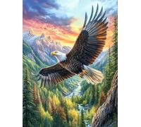 Aigle Royal de la forêt 500 Pieces Casse-tête pour Ado en Carton Haute Densité Épais Contes de fées Animaux Sauvages fantastiques Facile Débutant Jeu De Société Soirée Entre Amis Cadeau Fête des Pèr