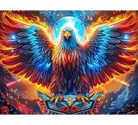 Aigle Royal Flamboyant coloré 500 Pièces Puzzle Créatif en Carton Anti-Déchirure Faune Sauvage Difficulté Moyenne Activité Manuelle Loisir Créatif Cadeau Fête des Mères Premium 500 PCS