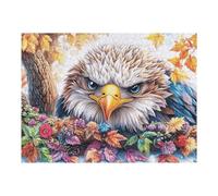 Aigle Royal Gros Plan mer de Fleurs 500 Pièces Puzzle pour Ado en Carton Anti Déchirure Animal Animal de Compagnie Poupée Facile Débutant Jeu De Société Soirée Entre Amis Cadeau Anniversaire Petit Pr
