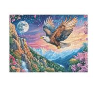Aigle Royal Paysage Montagne 500 Pièces Puzzle Créatif en Carton Anti Déchirure Animal Animal de Compagnie Faune Sauvage Difficulté Moyenne Activité Manuelle Loisir Créatif Cadeau Fête des Mèr