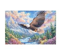 Aigle Royal réaliste Gros Plan 1000 Pièces Puzzle Collectionneur en Carton Rigide sans Déformation Très Difficile Motif Complexe Décoration Murale Qualité Premium 1000 PCS/75x50cm