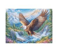 Aigle Royal réaliste Gros Plan 500 Pièces Puzzle Amateur d'art en Carton Anti-Déchirure Haute Qualité Difficile Niveau Expert Décoration Murale Idée Cadeau Anniversaire 500 PCS/52×38cm