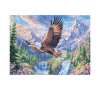 Aigle Royal réaliste Gros Plan 500 Pièces Puzzle Famille en Carton Rigide Difficulté Moyenne Activité Familiale Anti-Stress Loisir Créatif Idée Cadeau Anniversaire Premium 500 PCS/52×38cm