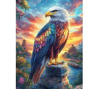 Aigle Royal sur Un Rocher dans Une forêt enflammée Puzzle 500 Pièces pour Adultes Vision Unique Educa Jeu De Réflexion Divertissement Créatif Cadeau Famille 500 PCS