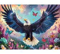 Aigle Royal Volant Ciel Bleu 500 Pièces Puzzle Créatif en Carton Rigide sans Déformation Bêtes fantastiques Difficulté Moyenne Activité Manuelle Loisir Créatif Cadeau Créatif Anniversaire 500 PCS