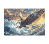 Aigle Royal Volant mer de Nuages 1000 Pièces Puzzle Adolescent en Carton Anti-Déchirure Difficulté Moyenne Activité ÉduChative Jeu De Société Cadeau Anniversaire Pas Cher 1000 PCS/75x50cm