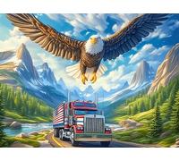 Aigle Royal Volant mer de Nuages au Coucher de Soleil 300 Pièces Puzzle pour Ado en Carton Anti-Déchirure Animaux fantastiques vibrants Facile Débutant Jeu De Société Soirée Entre Amis Cadeau Ann