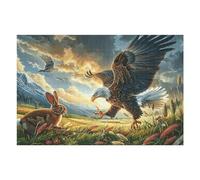 Aigle Royal Volant mer de Nuages Ciel Bleu 1000 Pièces Puzzle Débutant en Carton sans Déformation Facile Apprentissage Anti-Stress Passe-Temps Idée Cadeau Saint Valentin Premium 1000 PCS/75x50cm
