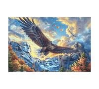 Aigle Royal Volant mer de Nuages orageux 1000 Pieces Casse-tête Expert Confirmé en Carton sans Déformation Très Difficile Niveau Expert Jeu De Société Collection Cadeau Premium 1000 PCS/75x50cm