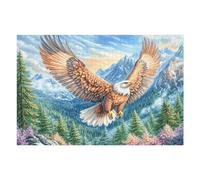 Aigle Royal Volant Montagne enneigée 1000 Pièces Puzzle Personne Âgée en Carton Anti-Déchirure Facile Débutant Anti-Stress Thérapie Occupationnelle Cadeau Anniversaire Pas Cher 1000 PCS/75x50cm