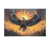 Aigle Royal Volant thème Terre 1000 Pieces Casse tête Adolescent en Carton Rigide Anti Déchirure Créatures célestes splendides Difficulté Moyenne Activité Éducative Passe Temps Cadeau Anniversaire 10