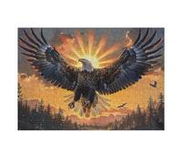Aigle Royal Volant thème Terre 300 Pièces Puzzle Collectionneur en Carton Rigide sans Déformation Créatures célestes splendides Très Difficile Motif Complexe Décoration Murale Qualité Premium 300 PCS