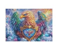 Aigle saisit Un Bouclier dans Le Ciel d'orage coloré Puzzle 300 Pièces pour Adultes Educa Challenge Extrême Qualité Supérieure Divertissement Créatif Décoration Murale 300 PCS