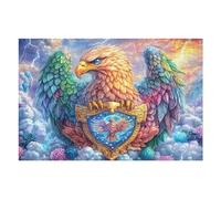 Aigle saisit Un Bouclier dans Le Ciel d'orage coloré Puzzles 1000 Pièces pour Adultes Educa Décoratif Activité De Soirée Famille Relaxation Artistique Cadeau De Noël 1000 PCS