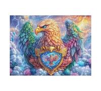 Aigle saisit Un Bouclier dans Le Ciel d'orage coloré Puzzles 500 Pièces pour Adultes Difficile Artistique Educa Relaxation Jeu De Réflexion Décoration Intérieure Famille 500 PCS