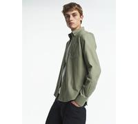 Aigle - Shirt Uni Flannel - Chemise homme Sage Green - L