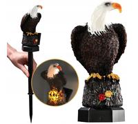 Aigle solaire KADAX, figurine en pieu de jardin avec système photovoltaïque...