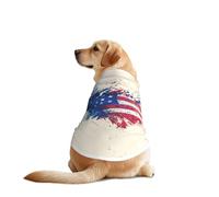Aigle - T-shirt léger et extensible pour chien - Motif drapeau américain - Pour chiens de taille moyenne et grande - Pour la marche, les activités de plein air