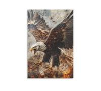 Aigle Tableau DécoSourisif Imprimé Sur Toile Street Art Graffiti Toile Peinture Mur Art Affiches Et Impressions InspiSourision Oeuvre Photo Pour Salon Décor Cadeau De Noël 24x36inch(60x90cm)