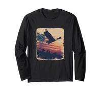 Aigle tragique aux Couleurs américaines pour Les Amateurs de Graphiques symboliques Manche Longue