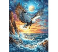 Aigle volant au-dessus de l'océan 500 Pièces Puzzle Débutant En Carton Anti-Déchirure Conte de fées d'accompagnement magique Facile Apprentissage Anti-Stress Passe-Temps Cadeau Fête Des Mères Petit Pr