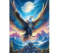 Aigle volant au-dessus des montagnes enneigées 1000 Pièces Puzzle Collectionneur En Carton Anti-Déchirure Animal sauvage et animal de compagnie Haute Difficulté Motif Complexe Décoration Murale Collec