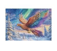 Aigle Volant au-Dessus du Champ enneigé 300 Pièces Puzzle Adulte en Carton Épais Activité Manuelle Éducative Anti-Stress Cadeau Créatif Fête des Mères Rapport Qualité-Prix 300 PCS