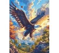 Aigle volant au-dessus d'une vallée montagneuse 300 Pièces Puzzle Expert Confirmé En Carton Sans Déformation Animal sauvage et animal de compagnie Très Difficile Décoration Murale Collection Cadeau Fê