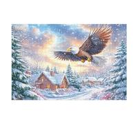Aigle Volant dans la vallée 1000 Pièces Puzzle Collectionneur en Carton Rigide sans Déformation Haute Difficulté Niveau Expert Décoration Murale Cadeau Fête 1000 PCS