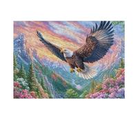 Aigle Volant dans la vallée 300 Pieces Casse-tête Personne Âgée en Carton Rigide sans Déformation Vallée, pins dans Le Ciel Facile Débutant Thérapie Occupationnelle Anti-Stress Petit Prix 300 PCS