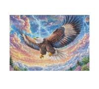 Aigle Volant dans Le Ciel 300 Pieces Casse-tête Débutant en Carton Haute Qualité Facile Anti-Stress Passe-Temps Loisir Créatif Idée Cadeau Saint Valentin Premium 300 PCS