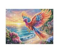 Aigle Volant dans Le Ciel 500 Pièces Puzzle Adulte en Carton Haute Qualité Épais Avian Ocean Sunset Difficile Moyenne Anti-Stress Décoration Murale Idée Cadeau Saint Valentin 500 PCS