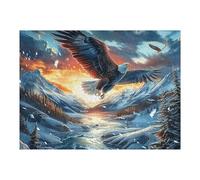 Aigle Volant Orage Vague 500 Pièces Puzzle Débutant en Carton sans Déformation Facile Apprentissage Anti-Stress Passe-Temps Idée Cadeau Saint Valentin Premium 500 PCS/52×38cm