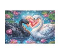 Aigle Volant Parmi Les Fleurs étoilées 1000 Pieces Casse-tête Expert Confirmé en Carton Épais Rigide Swan Lake Heart Très Difficile Niveau Expert Motif Complexe Cadeau Anniversaire Premium 1000 PCS