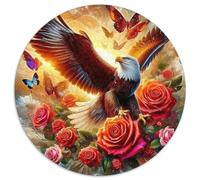 AiglePuzzle en Bois 1000 Pièces pour Adultes Rond fleurDécorations Familiales À Défi Créatif Stimulant1000pcs (67.5x67.5cm)