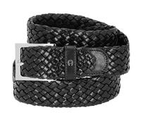 AIGNER Ceinture tressée business en cuir 100 cm noir