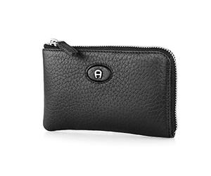 Aigner Étui ermeture éclair en cuir (0007 noir)