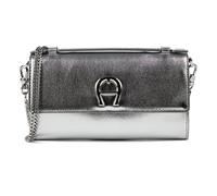 AIGNER Fashion Portefeuille d'embrayage Cuir véritable 18.5 cm couleur argent