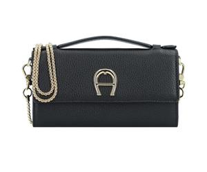 AIGNER Fashion Portefeuille d'embrayage Cuir véritable 19 cm noir