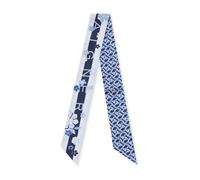 Aigner - Narrow Silk Scarf - Femme - Accessoires - Bleu - Taille: ONE Size