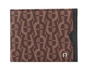 AIGNER Porte-monnaie Icon Cover cuir RFID 11 cm brun