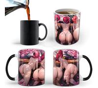 Aigori Anime Bikini Mug de beauté sexy sensible à la chaleur Changement de couleur Unique Cadeau pour homme femme Halloween Noël Anniversaire Mère père ami (1 pièce)