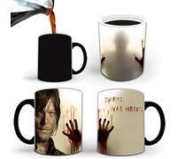 Aigori DARYL WAS HERE, cadeau Walking Dead, tasse à café sensible à la chaleur (325 ml), cadeau TWD pour homme, femme, Noël, Halloween, anniversaire, mère, père, amis (1 pièce)