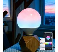 Aigostar 18W 1800LM Ampoule Connectée E27 G120 Bluetooth Mesh/Ampoule LED Intelligente Dimmable Lampe Fonctionne avec Alexa avec Bluetooth Télécommande/RGBW, Dégradé Bicolor