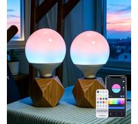 Aigostar 18W 1800LM Ampoule Connectée E27 G120 Bluetooth Mesh Fonctionne avec Alexa/Ampoule LED Intelligente Dimmable Lampe/Dégradé de Couleurs des Couches Supérieure et Inférieure/Pack de 2