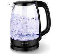 Aigostar Adam 30GOM - Bouilloire électrique en cristal avec illumination LED, capacité de 1,7 litres, puissance de 2200W, sans BPA et système de protection contre l'ébullition à sec. Design exclusif.