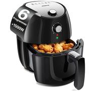 Aigostar Air Fryer, Friteuse Sans Huile, 6 Programmes de Cuisson, Format Compact 3.5L Friteuse à air,Réglable 80-200°C, 1500 W,Noire